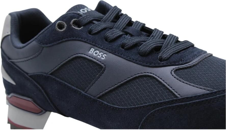 BOSS Lage Sneakers Heren Jonah Runn Textiel Blauw - Foto 3