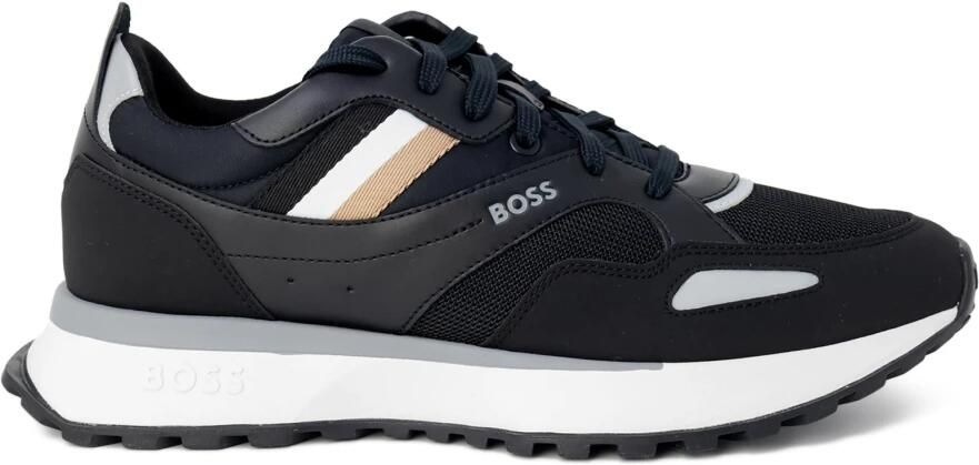 Boss Stijlvolle Sneakers met Logo en Vetersluiting Black Heren