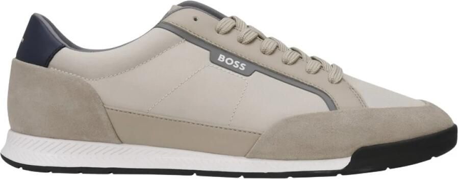 Boss Suède sneakers met logodetails