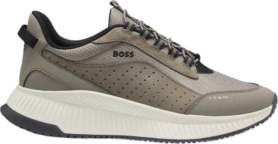 Hugo Sportieve Beige Sneakers met Suède Afwerking - Foto 6