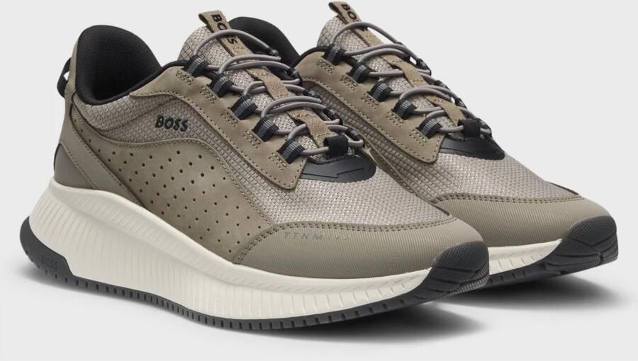 Hugo Sportieve Beige Sneakers met Suède Afwerking - Foto 4