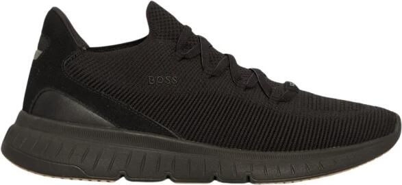 Hugo Stoffen lage sneakers met suède inzetstukken
