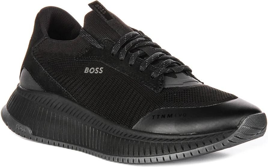 Hugo Boss Sneaker met gebreid bovenwerk en suède details - Foto 3