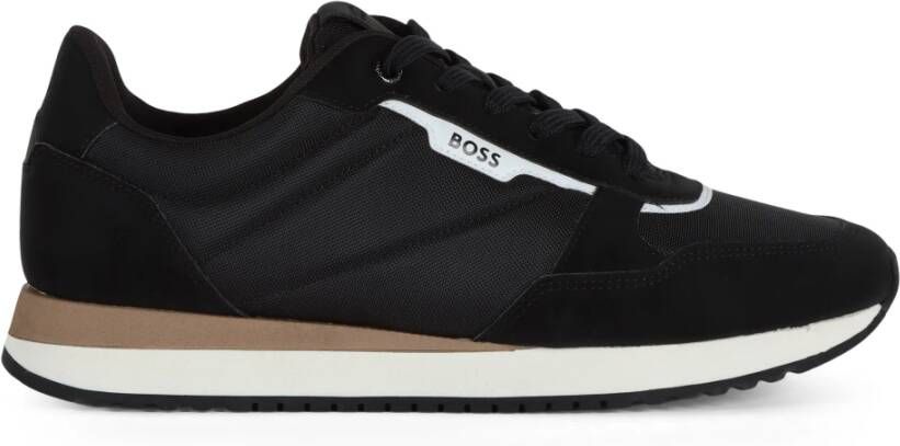 Boss Ecosuede en Stoffen Sneakers Black Heren