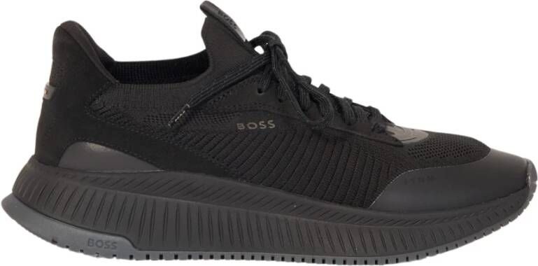 Boss Gebreide Sneakers Ttnm Evo Zwart Black Heren