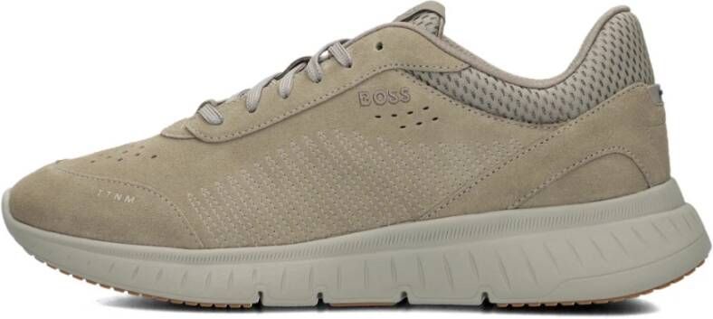 Boss Groene lage sneakers voor heren