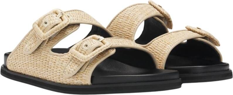 Boss Slippers met labeldetail model 'Freyah'
