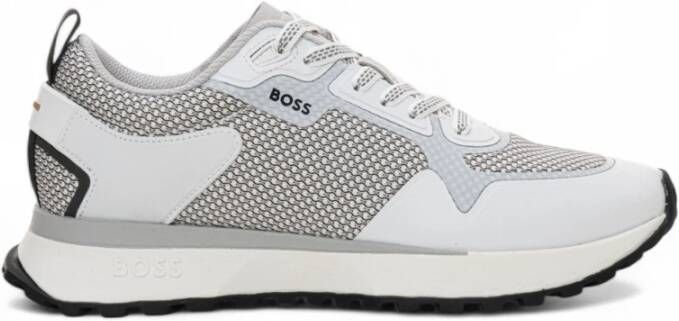 Boss Reflecterende high-top sneaker met profielzool