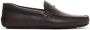 Boss Retro Logo Leren Loafer - Thumbnail 1