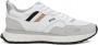 Boss Sneakers van canvas en leer met reflecterend detail - Thumbnail 1