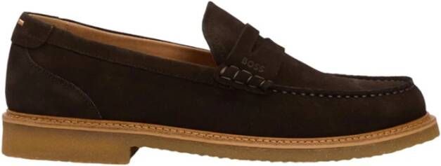 Boss Suède instap penny loafers
