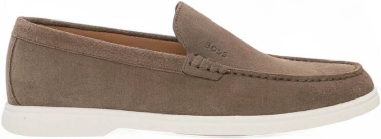 Boss Suède Loafer met Rubberen Zool