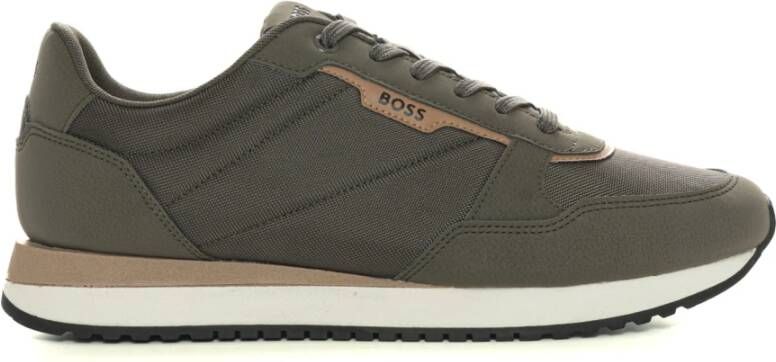 Boss Tweedkleurige Sneakers met Logo Green Heren