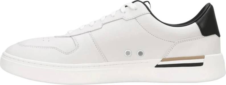 Boss Witte lage leren sneakers