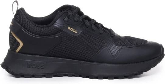 Boss Zwarte Sneakers met 98% Katoen Black Heren