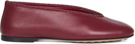 Bottega Veneta Bordeaux Ballerina met Coaxial Trim