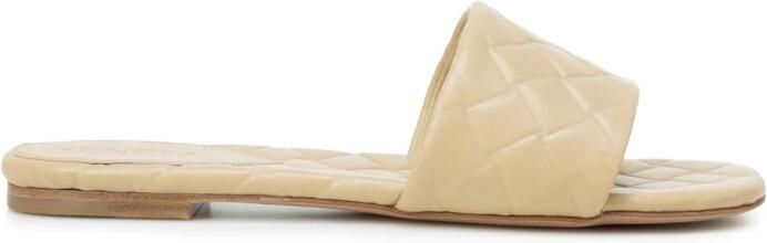 Bottega Veneta Leren sandalen met weefmotief Beige - Foto 3