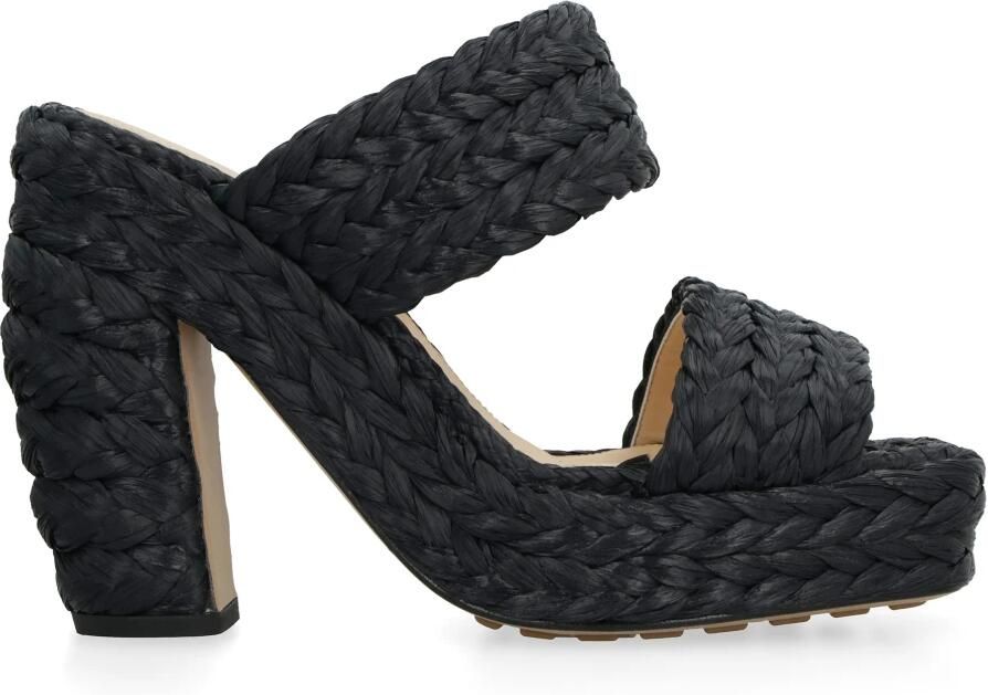 Bottega Veneta Canalazzo Raffia Mules