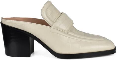 Bottega Veneta Croc Heeled Mules