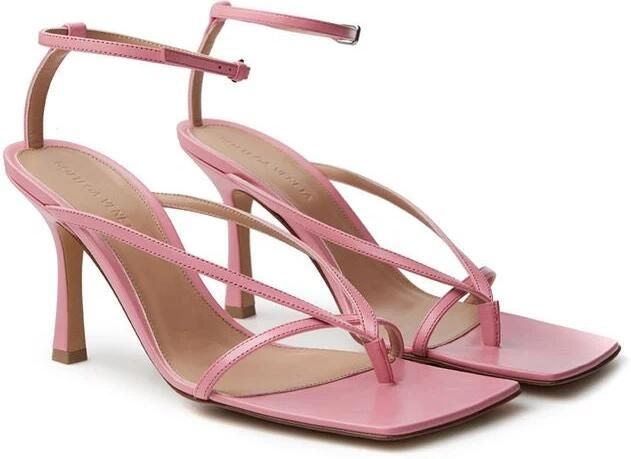 Bottega Veneta Elegante roze leren sandalen voor verfijnde stijl Pink