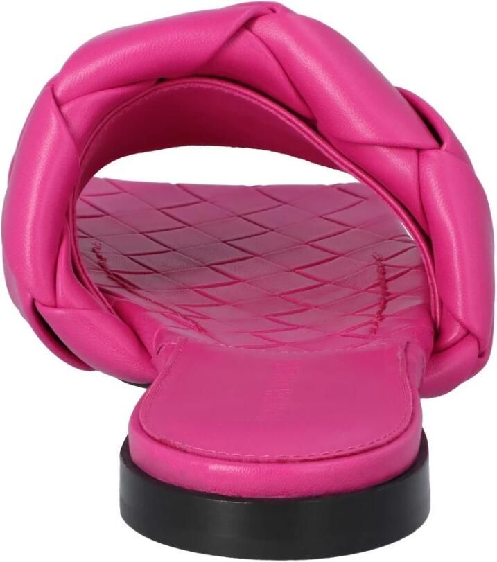 Bottega Veneta Geweven leren Slide Sandalen Roze - Foto 2