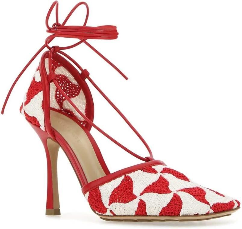 Bottega Veneta Geweven Sandalen met Stilettohak en Vetersluiting - Foto 2