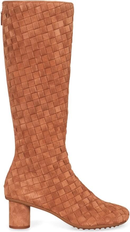 Bottega Veneta Geweven suède kniehoge laarzen