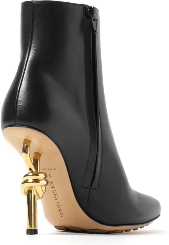 Bottega Veneta Leren enkellaarzen met hak Zwart Dames - Foto 3