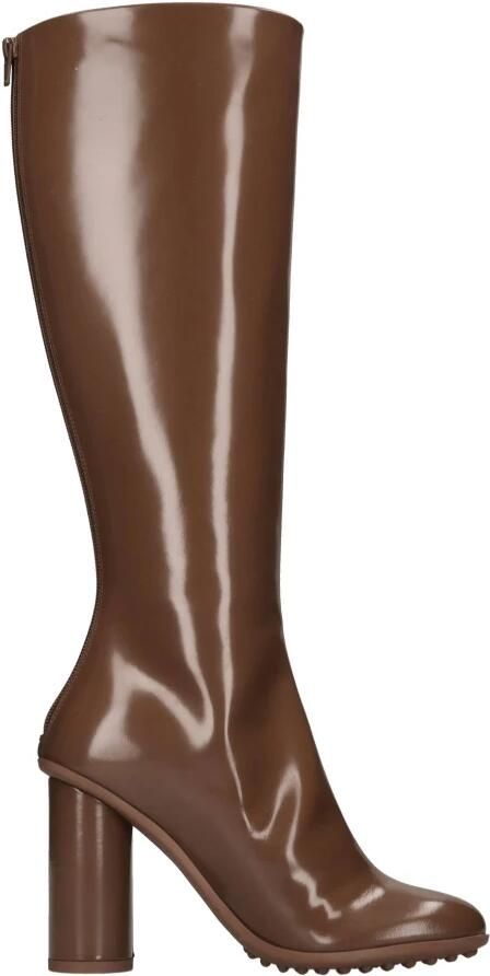 Bottega Veneta Bruine Hoge Laarzen met Achterritssluiting Brown Dames