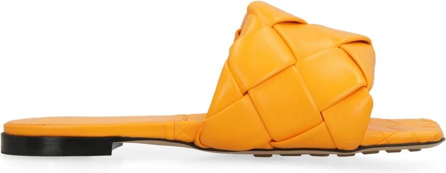 Bottega Veneta Lido leren platte sandalen