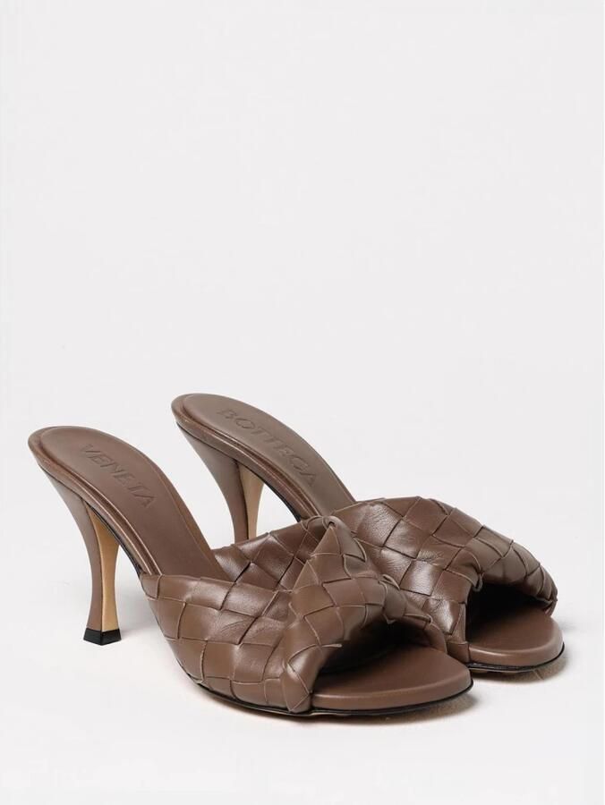 Bottega Veneta Luxe Knotted Leren Hakken Sandalen