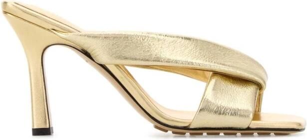 Bottega Veneta Metallic Leren Muiltjessandalen