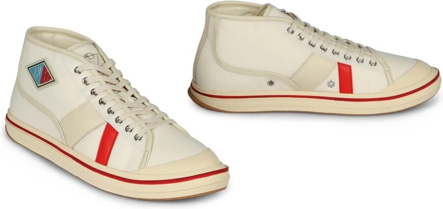 Bottega Veneta Mid-top leren sneakers met ronde neus - Foto 2