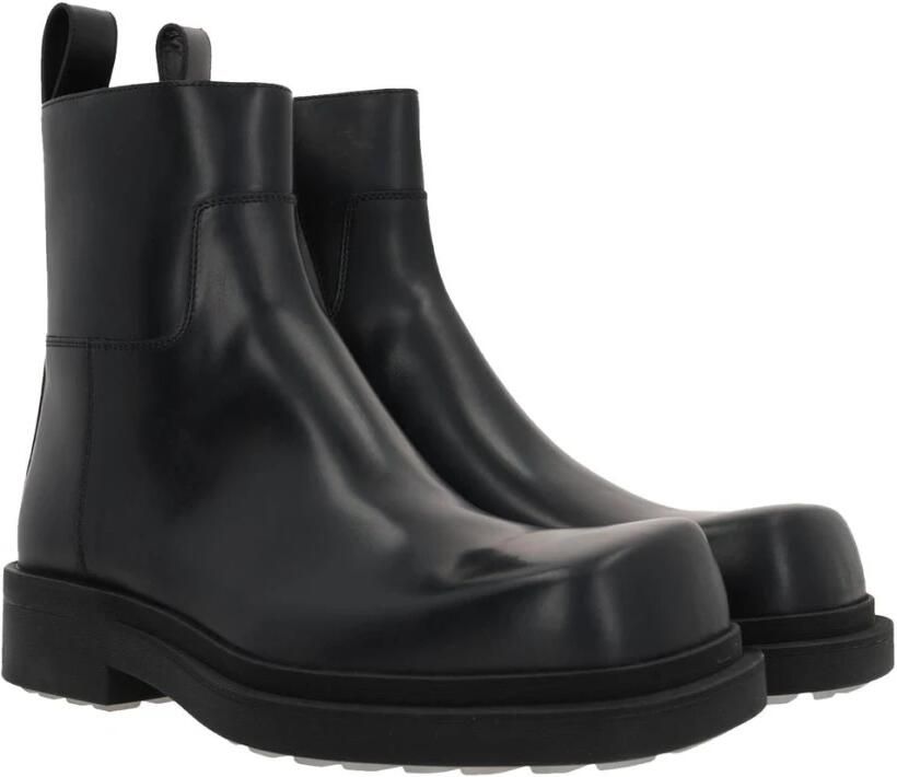 Bottega Veneta Zwarte Leren Laarzen met Rits Black Heren