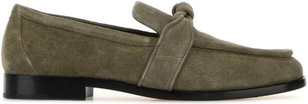Bottega Veneta Suede Knot Loafers