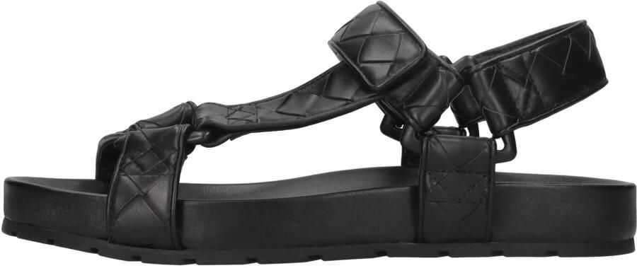 Bottega Veneta Zwarte Intrecciato Sandalen met Logo Black Heren - Foto 3