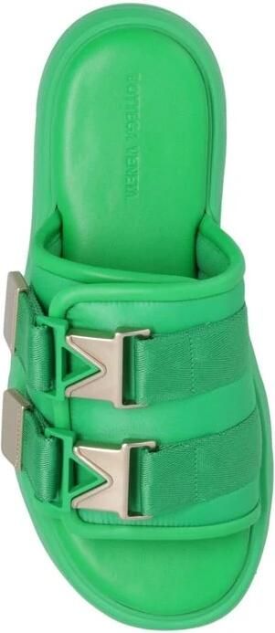 Bottega Veneta Gevoerde platte sandalen van technische stof - Foto 3