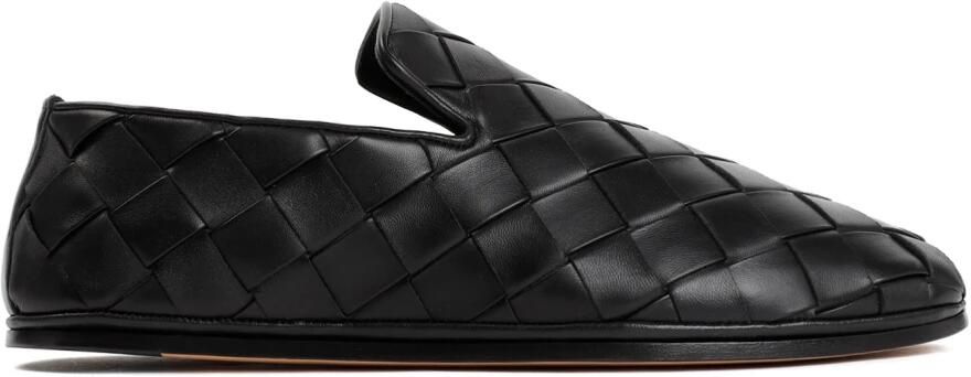 Bottega Veneta Zwarte Leren Zondagsslippers
