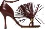 Bottega Veneta Bourgondische Franje Hakken Leren Sandalen - Thumbnail 1