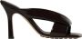 Bottega Veneta Bruin lederen kruisband hak sandalen - Thumbnail 1