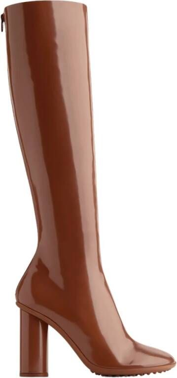 Bottega Veneta Bruine Hoge Laarzen met Achterritssluiting Brown Dames