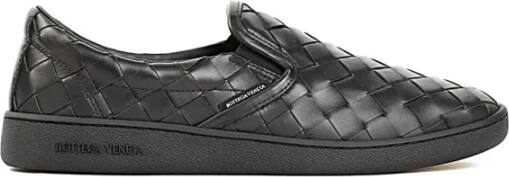 Bottega Veneta Leren sneakers met Intrecciato-weefsel Black Heren