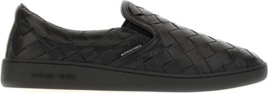 Bottega Veneta Leren sneakers met Intrecciato-weefsel Black Heren