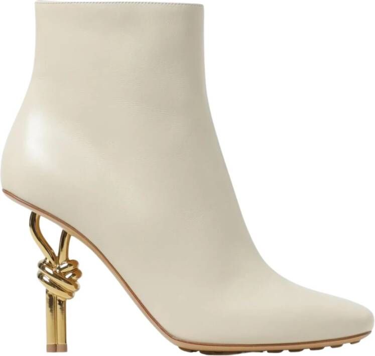 Bottega Veneta Geel Room Knotted Heel Enkellaarsjes