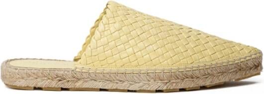 Bottega Veneta Gele Lagoon Espadrilles met Geweven Detail