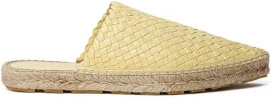 Bottega Veneta Gele Lagoon Espadrilles met Geweven Detail