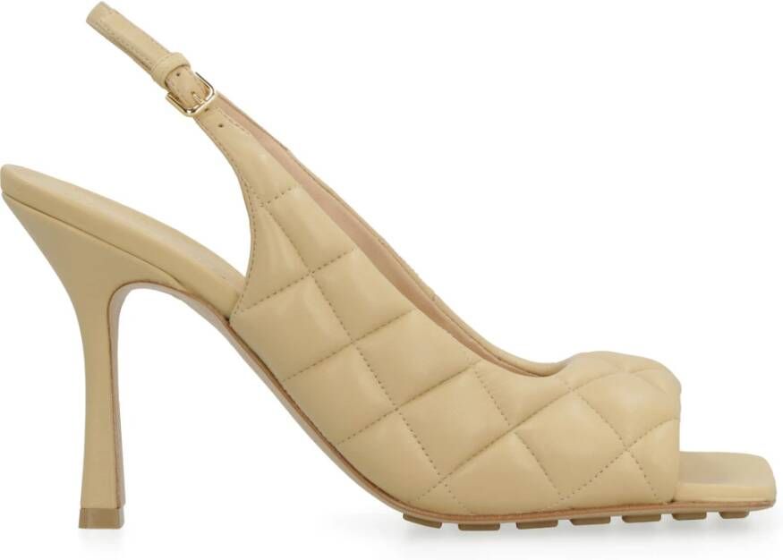Bottega Veneta Gewatteerde leren slingback pumps