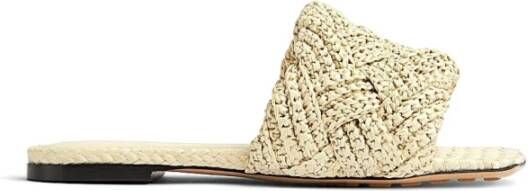 Bottega Veneta Gewatteerde Platte Sandaal