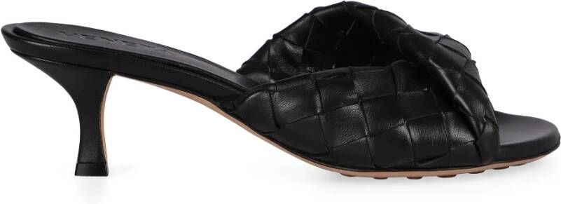 Bottega Veneta Geweven leren muiltjes met rubberen zool