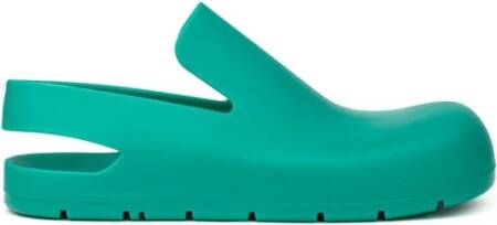 Bottega Veneta Groene Matte Rubberen Slippers
